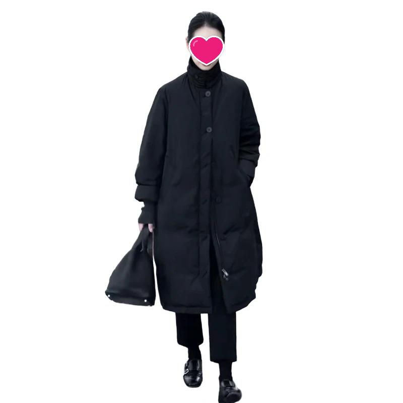 Women's Autumn/Winter Hepburn Style Mid-Length Cotton Jacket - Chic, Warm, and Slimming Design