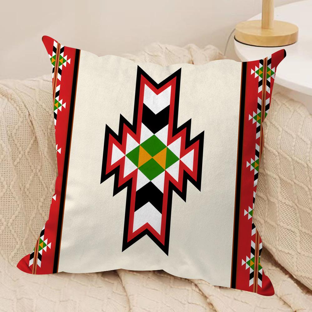 Z Imazighen Kabyle Jewelry Cushion Cover Silky Short Plush Invisible Zipper Dustproof Sofa Pillow Case for Home Decor