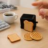 Toaster Desk Decoration Stress Relief Catapult Toy with Bread & Waffle Toy Accessories 3D Printed Food Ejector Toaster Decompression Gadget