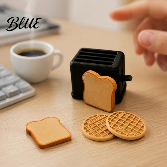 Toaster Desk Decoration Stress Relief Catapult Toy with Bread & Waffle Toy Accessories 3D Printed Food Ejector Toaster Decompression Gadget