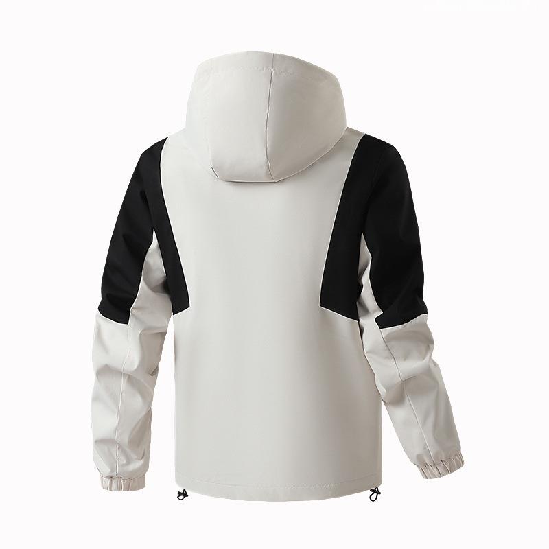 New Windproof and Waterproof Couple's Jacket, Fashionable and Atmospheric Hooded Jacket, Outdoor Jacket, Single Punch