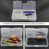 1/2pc Transparent Rectangle Plastic Storage Box Screw Holder Case Organizer Container Jewelry Nail Art Equipment Tools Case