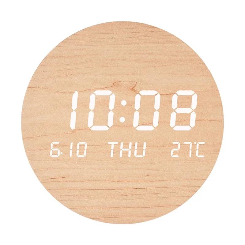 New LED Wall Clock Creative Watches Home Living Room Decoration Bedroom Mute Clock Nordic Style Fashion Digital Wall Decor Clock