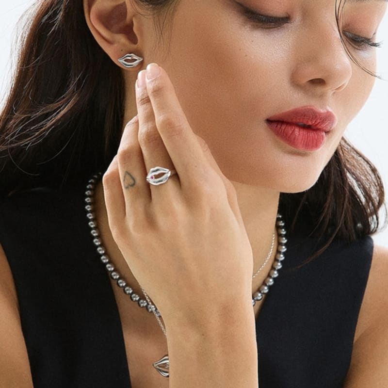 CALLOUTNEWYEAR Shiny Lips Ring _ SILVER (Silver92.5)