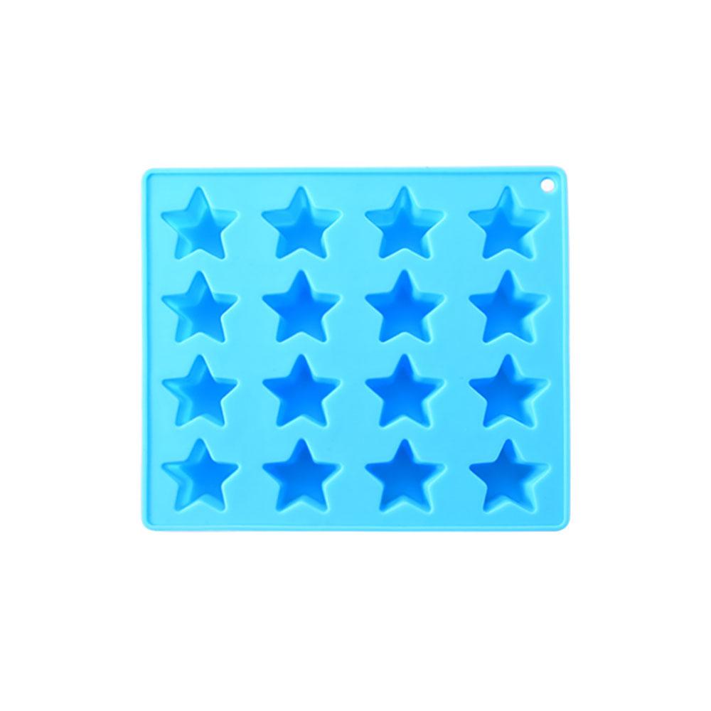 Silicone world 16 grid star ice grid Silicone Mold  Ice Cube Tray DIY Chocolate Fondant Mould Pastry Jelly Cookies Baking Tools