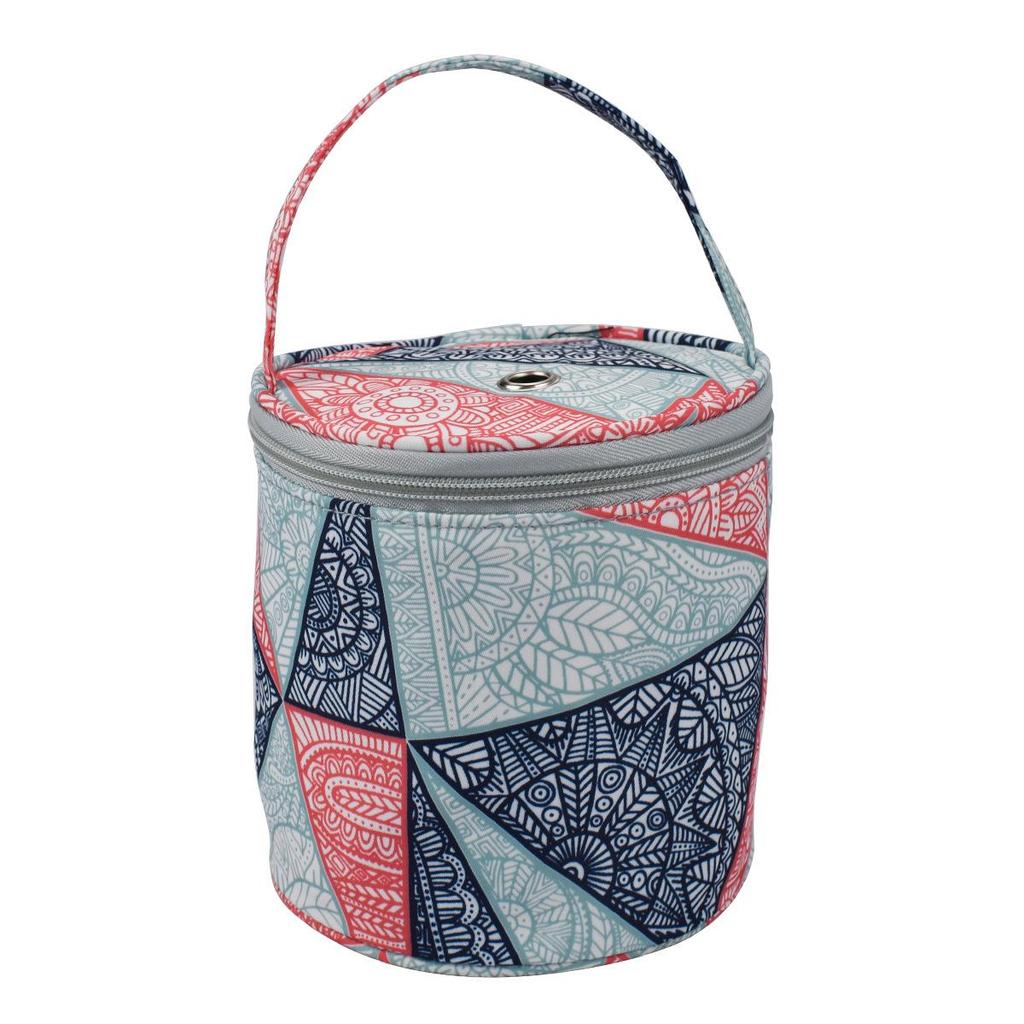 Portable Crochet Tools Storage Bag - Short Wool Yarn Handbag with Thread Hole