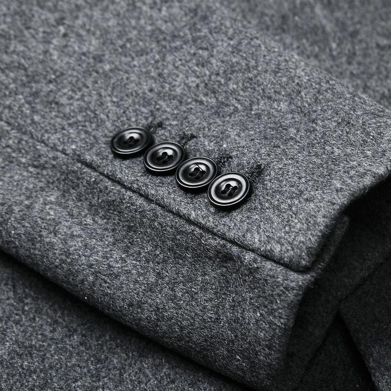 Cappotto di Lana da Uomo Fornitura Lana Lana Cappotto di Lana Moda Revers con Cotone Lana Cappotto da Uomo