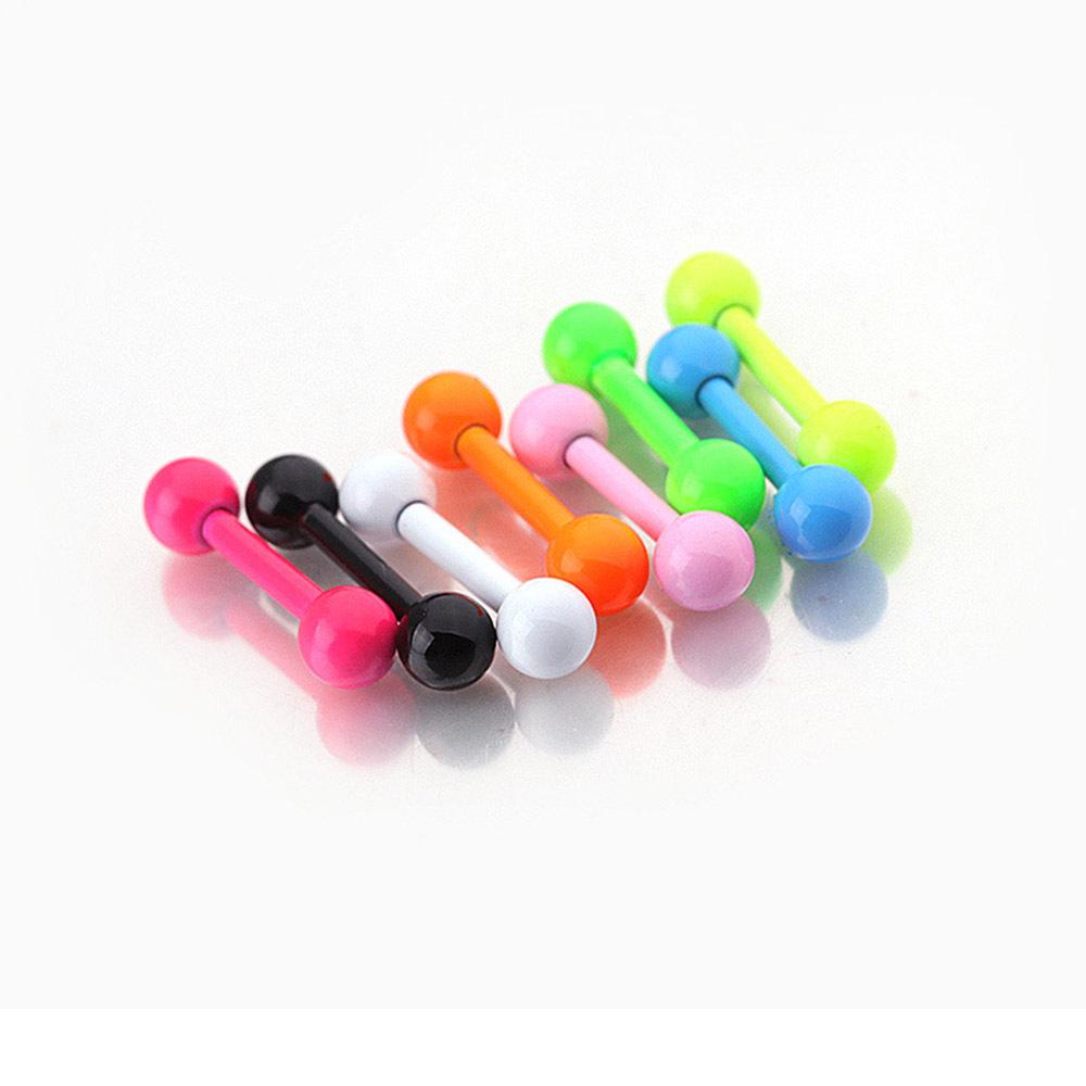 Multi-color Stainless Steel Cartilage Barbell Stud Earrings