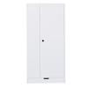 Wardrobe 70*40*170cm, Single-Door Design, with Shelves and Drawers, Pure White
