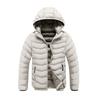 Cotton-padded Men's Winter Solid Color Graphene Slim-fit Removable Cap Thickened Hooded Jacket Men's