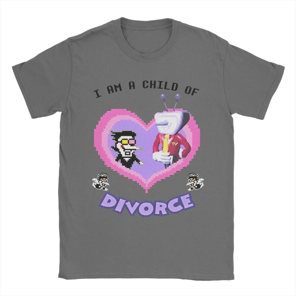 Men Women Spamton and Tenna Child of Divorce Deltarune Game T Shirt Pure Cotton Graphic Printing Tee Shirts  Clothing Outfits