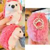 Cute Plush Hedgehog Pendant Soft Fluffy Hedgehog Doll Plush Keychain Cartoon Animal Pendant Student Couple Children Gift