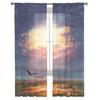 Cloud Painting Bird Sky Modern Printed Tulle Curtains for Bedroom Balcony Window Decor Creative Fashion Home Sheer Curtain