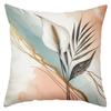 1 Pieces Floral Patterned Cushion With Gold Lines Decor Polyester Pillowcase, Sofa Decorative Cushion Cov Headboard Pillow