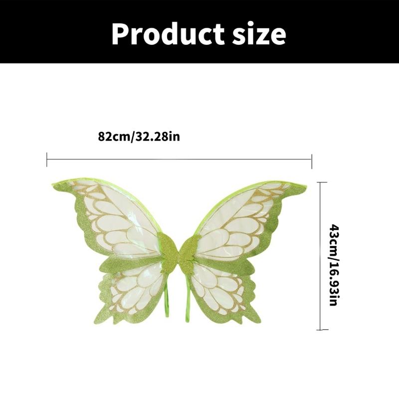 Butterfly Wing Halloween Wing Costume for Girl Christmas Masquerades Cosplay Fairies Wing Butterfly Dress Up Outfit