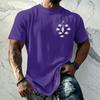 Men's Vintage Hawaiian Texture Printed Short Sleeve T Shirt Loose Fit Casual Summer Daily Wear Top for Outdoor Activities