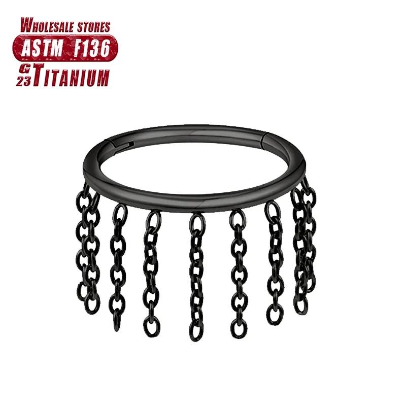 F136 Titan Piercing Septum Zirkon Ohr Tragus Knorpel Nasenringe Daith Helix Ring Clicker Schmuck für Damen Mädchen Geschenk