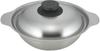 Shimomura Kikaku Tabletop Pot 20cm [Made In Japan] IH/Gas Stove Compatible, with Measurement Markings, Durable, Ideal for Ramen and Hot Pot, Stainless