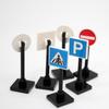 6Pcs Traffic Toy Ornament Dollhouse Traffic Road Signs Set Mini Signpost Barrier Dollhouse Decoration