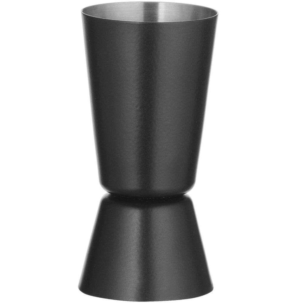 Double-sided bartender measuring cup for cocktails 25 ml 35 ml black