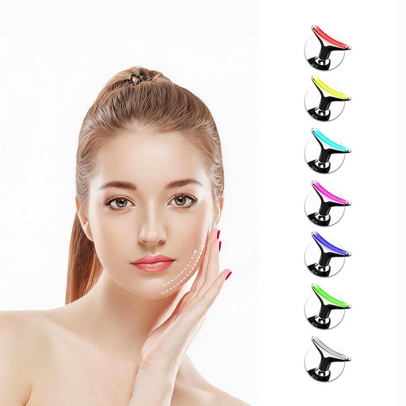 Neck Beauty Device: Anti-Wrinkle Vibration Massager & LED Skin Lifter