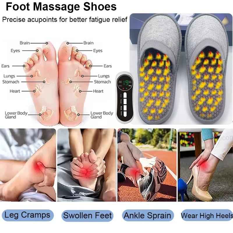 Electric EMS Foot Massage Shoes Electrode Microcurrent Physioherapy Massage Slipper for Acupressure Stimulation EMS Foot Massage