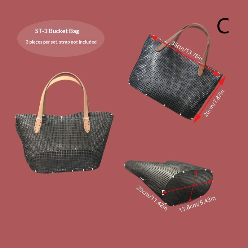 1 Set Black Mesh Plastic Embroidery Handwoven Bag Diy Tool Kit Wallet Diy Material For Craft Lovers