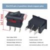 10Pcs KCD11 Rocker Switch 10x15mm Mini Universal Power Toggle Switch for Electronic Component Replacement