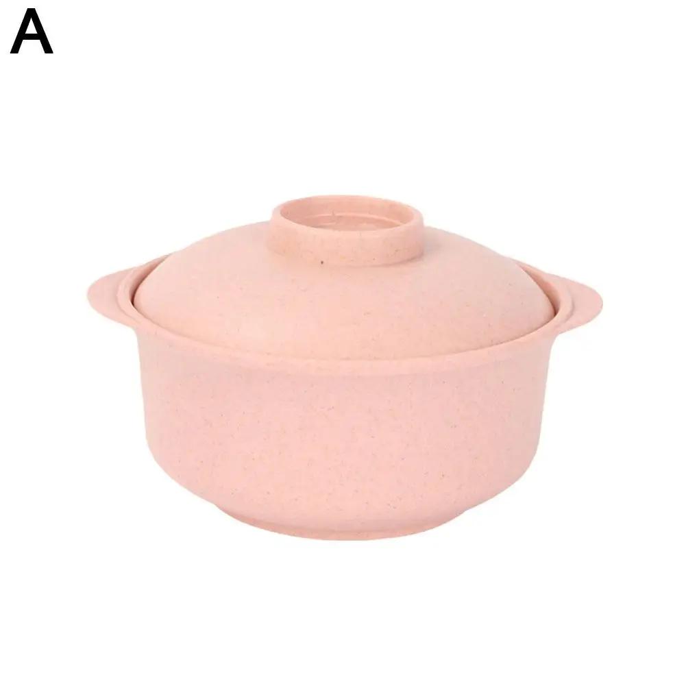 1 Stück Mini Weizenstroh Material Instant Nudelschalen Heißdeckel Schalen Gesund Mit Studenten Reisschale Behälter Lebensmittel Geschirr