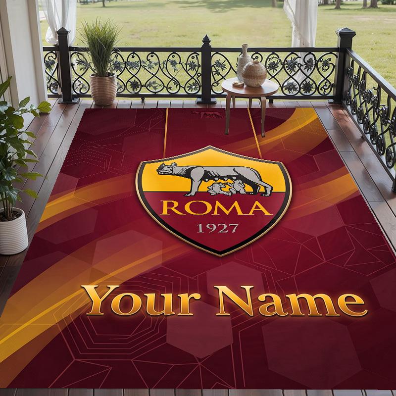 Custom Text Printed Rug AS Roma Non Slip Floor Carpet For Home Room Decor
