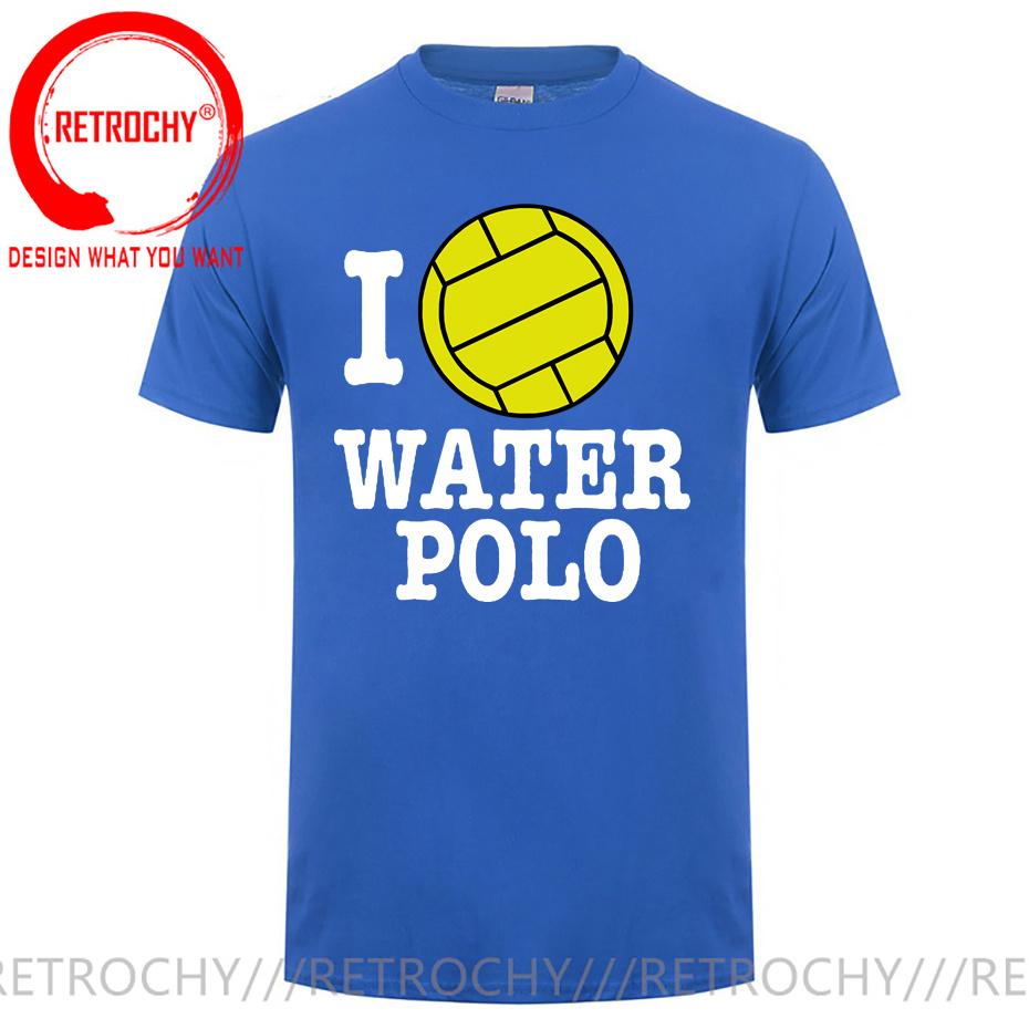 Funny Unisex T Shirts Unisex Novelty Tshirt I Love Waterpolo Cool T Shirt Unisex Cotton Tshirt Summer Brand TShirt Euro Size Tee Shirt