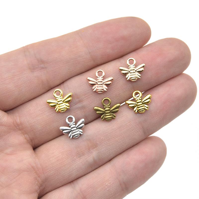 Multicolor Retro Little Bee Alloy Pendant for DIY Jewelry Necklace/Bracelet Charm