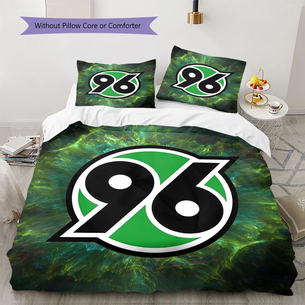 Hannover 96 Pattern Bedding,Quilt Set Quilt Cover Pillowcase Home Birthday Gift(1 * duvet cover + 2 * pillowcase, without core)
