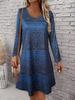 2025 Women's Christmas Dress Fashion O-Neck Long Sleeve Christmas Tree 3D Printed A-Line Dress Ladies Dresses Plus Size Femme