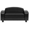 VidaXL Canapé pour Chien Noir 80x50x40 cm Similicuir Sofa pour Chat Animaux 170965