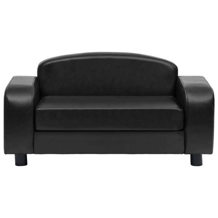 VidaXL Canapé pour Chien Noir 80x50x40 cm Similicuir Sofa pour Chat Animaux 170965