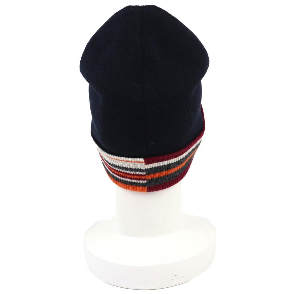Pristine HERMES Knit cap H Twist Heaven Twist Serie Button Beanie Knit Hat L Used