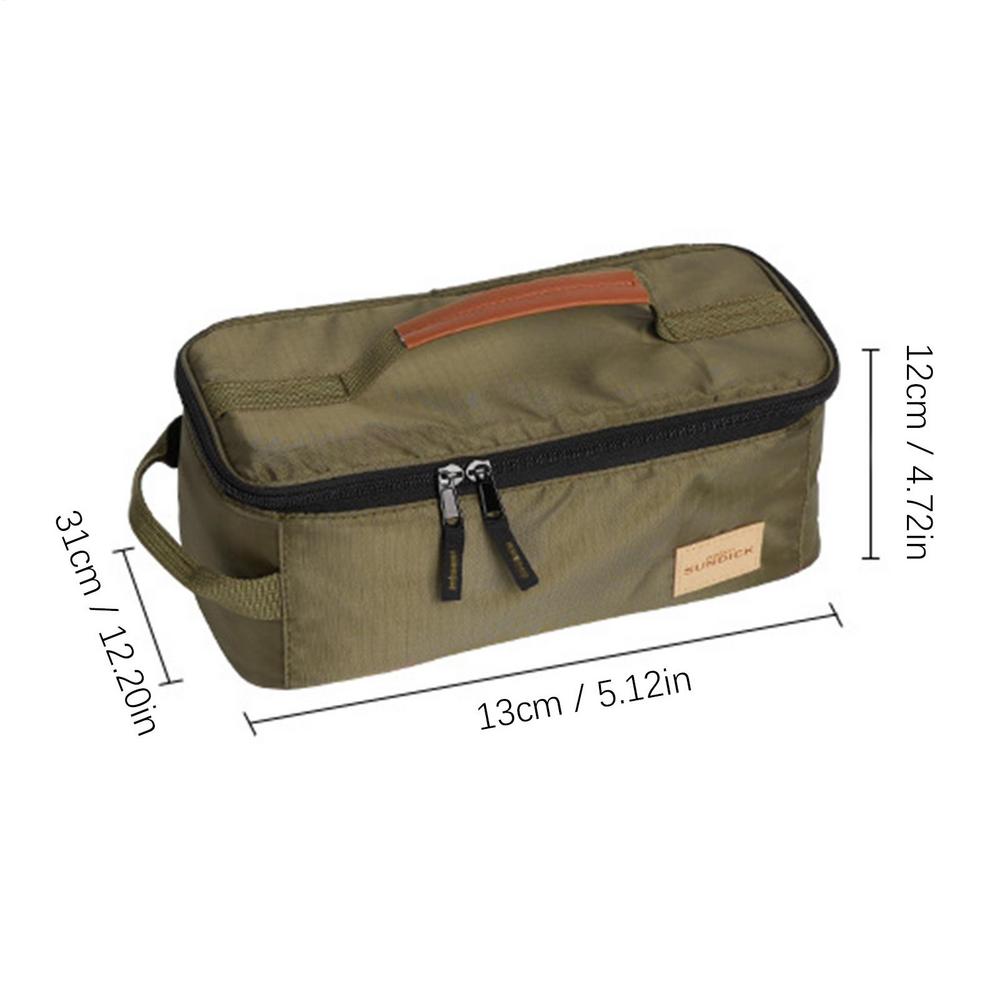 

Camping Bag Cutlery Pouch Large Capacity Tableware Handbag Portable for Outdoor Picnic Carring Case Travel Supplies
