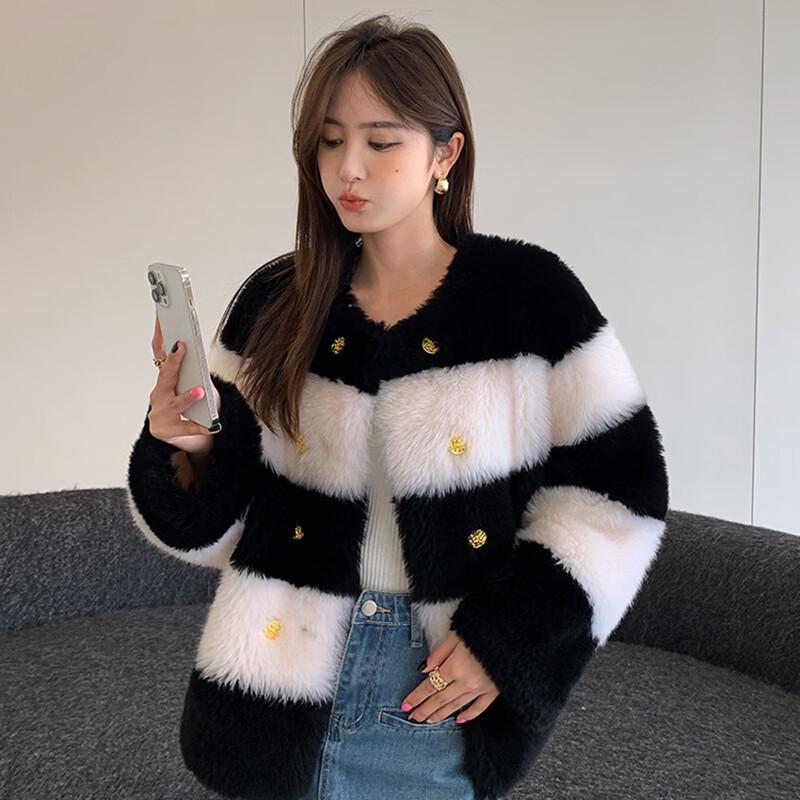 KAISER Women s Elegant Lamb Shearling Wool Coat XL