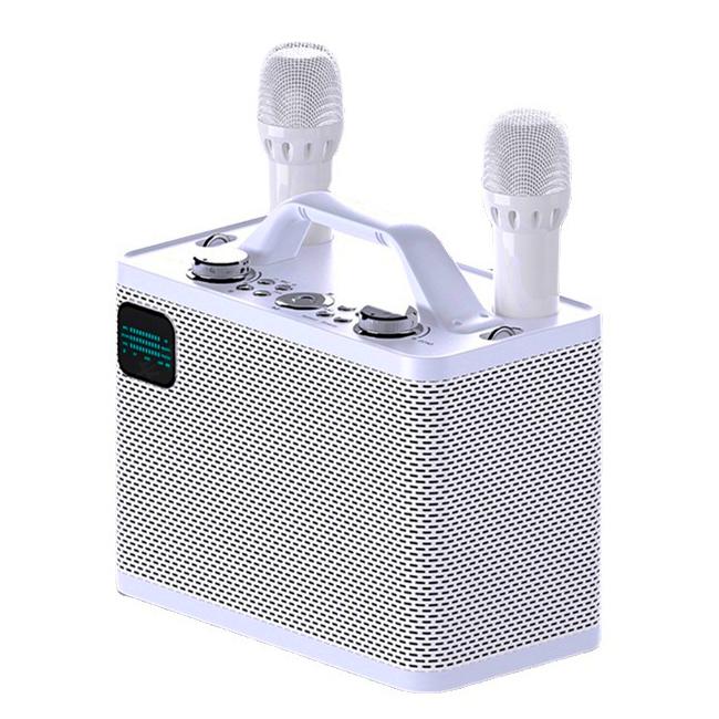 

Новый уличный портативный 80 Вт мощный звуковой карты настройки TF U диск караоке беспроводной микрофон Bluetooth аудио динамик кадриль серебряный