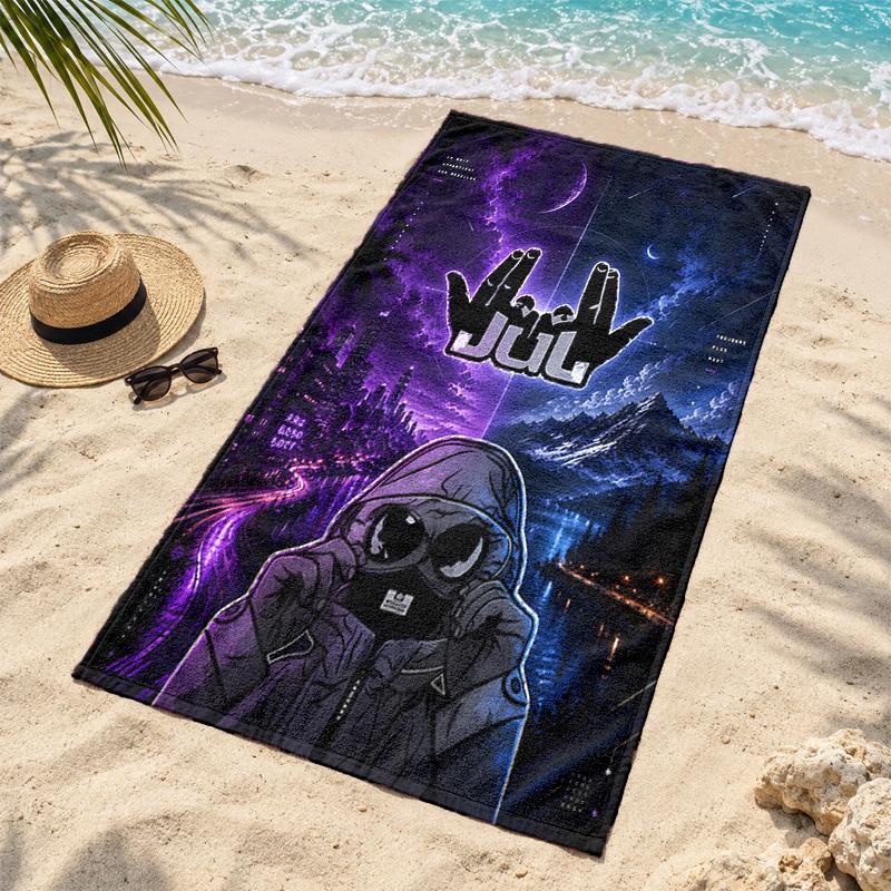 Jul Rapper Beach Towel Quick Dry Sand Free Lightweight Beach Towels for Travel Swimming Camping