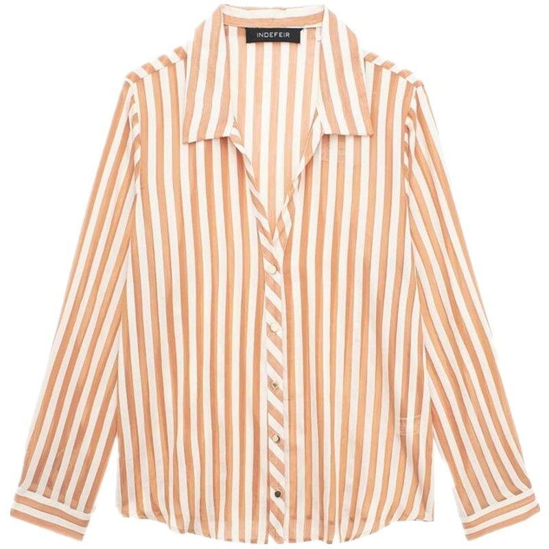 Fashion Style 2024 Spring New Women's Clothing Dignified Sense of Design All-Matching Striped Shirt 9878098 172