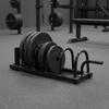 Barbell and Plate Storage Rack Heavy-Duty Movable Weight Stand Stable Base