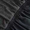 Velvet Jacquard Flower Grid Armless Sofa Cover Washable Elastic Slipcover Fitted Couch Bed Cover With Skirt