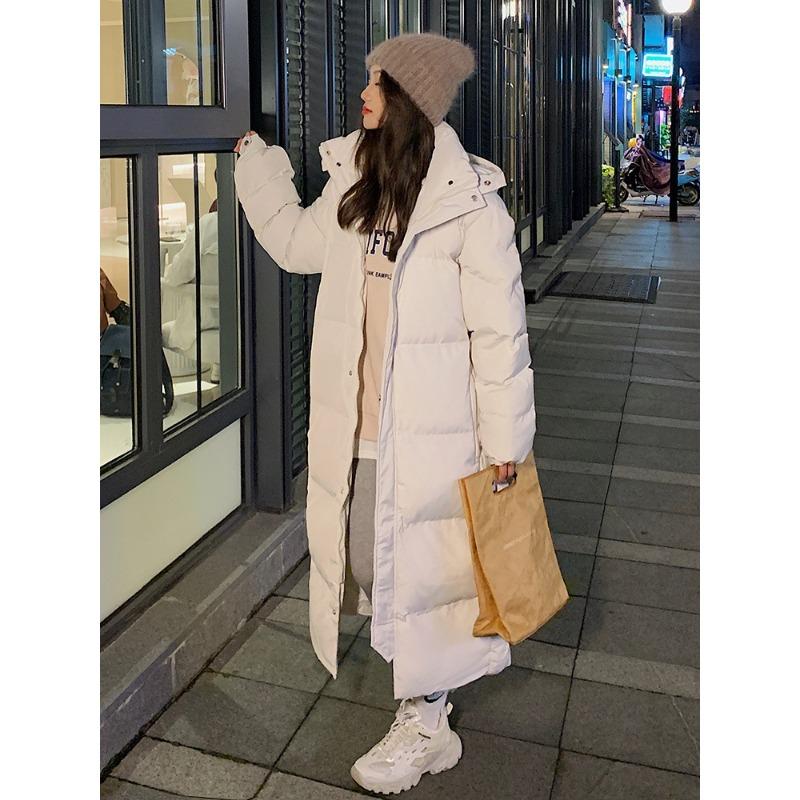 

Пуховик Женский Средней длины Свободный Длиной до колена Хлопковое Пальто и Куртка Зимняя Новая Куртка S