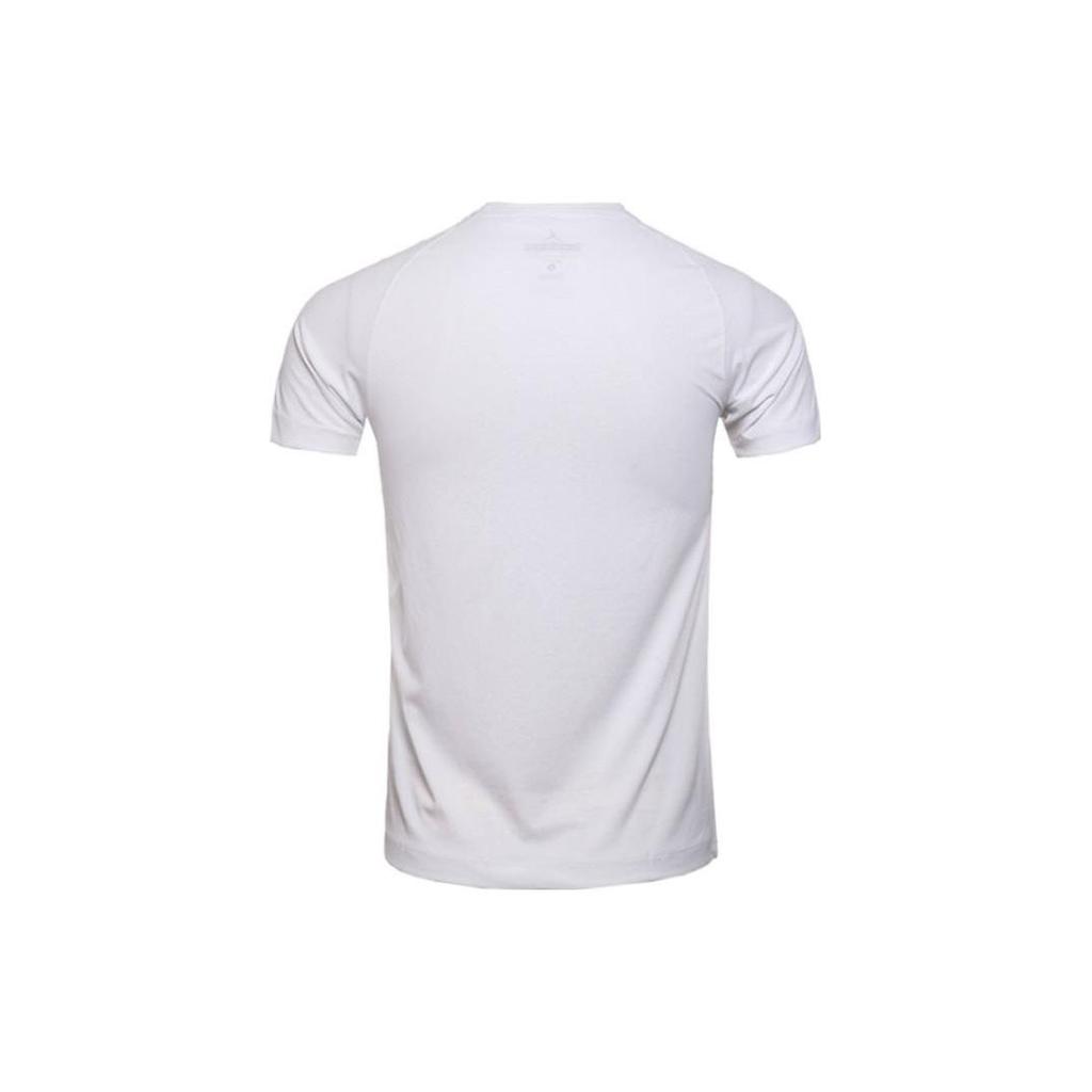 Jordan T-shirt de sport à manches courtes et col rond à séchage rapide pour hommes Blanc 685814-100