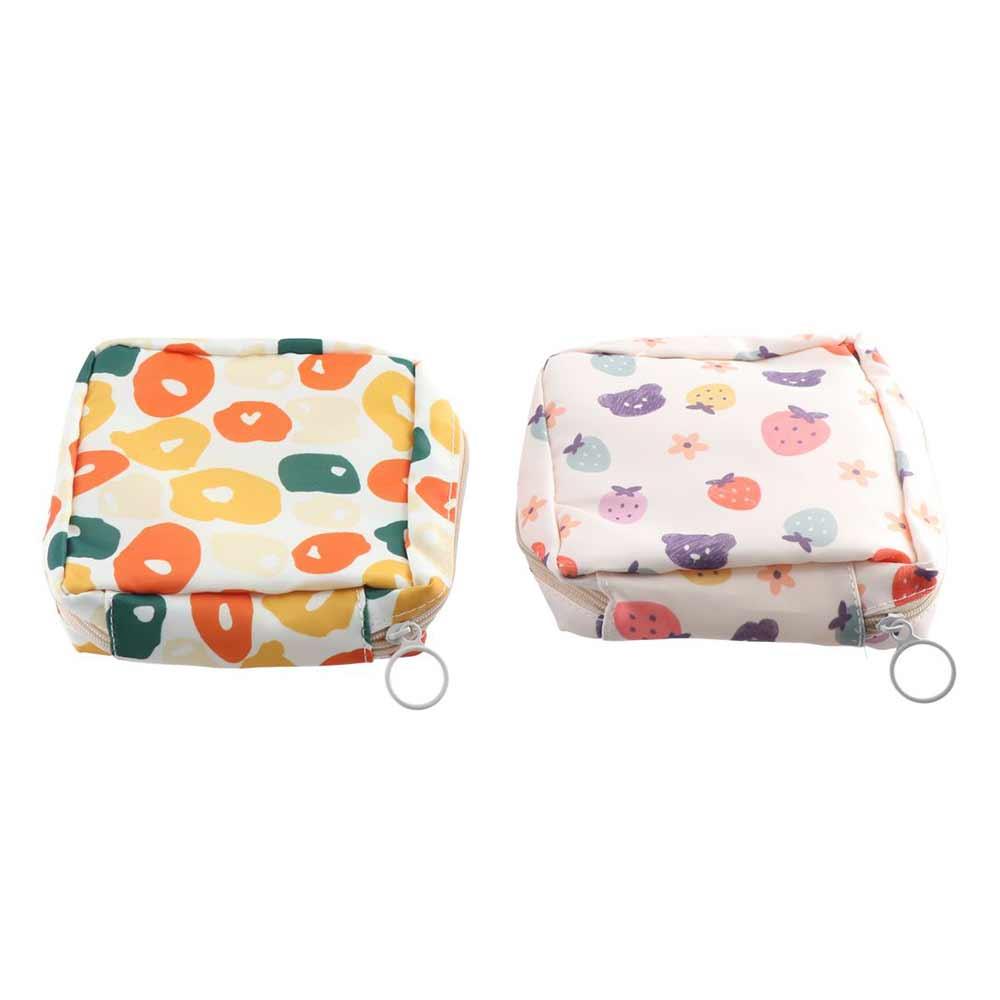 

Strawberry Sanitary Napkin Storage Bag Korean Style Data Cable Storage Bag Women B