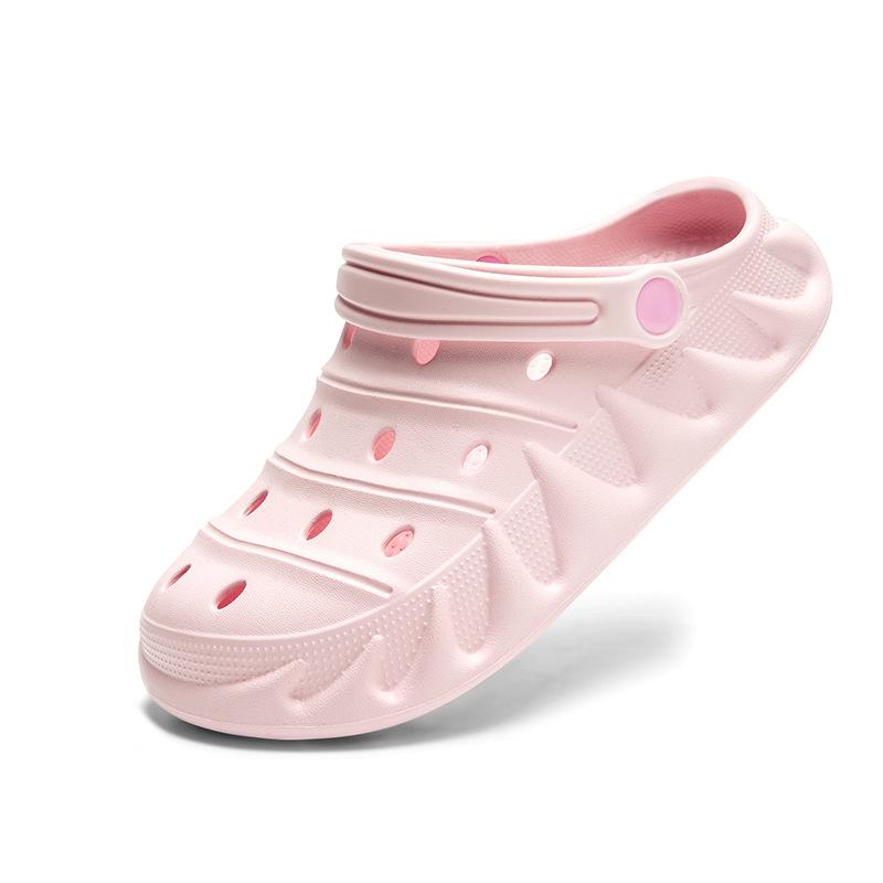 

Летние сандалии 2021 года мужская обувь прилив тапочки с отверстиями сумка голова двойного назначения крутые тапочки мужские на толстой подошве пляжные обувь птичье гнездо 45 розовый