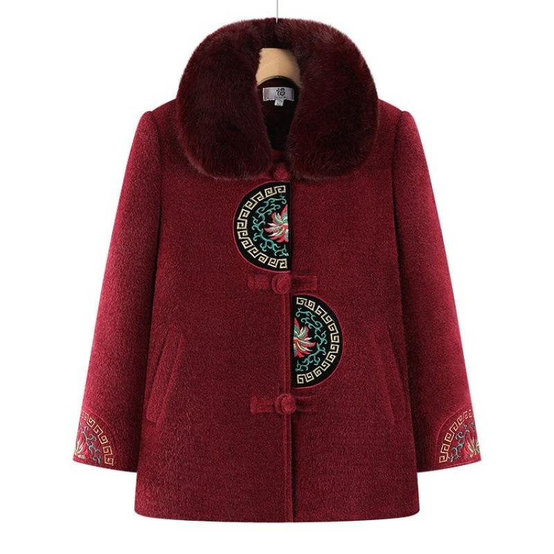 Winter cotton-padded jacket thickened jacket women's velvet winter cotton-padded jacket top
