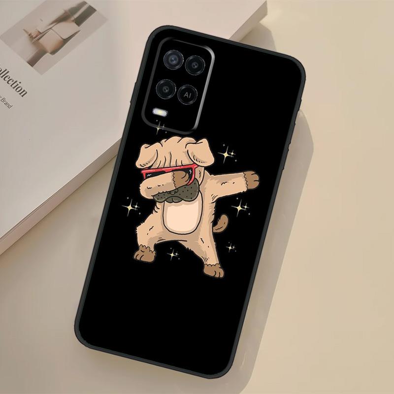

Cute Pug Dog Case For Oppo A17 A57 A77 A74 A54 A94 A78 A98 A18 A60 A80 A40 A38 A58 A96 A76 A16 A15 A5 Pro OPPO A57 5G